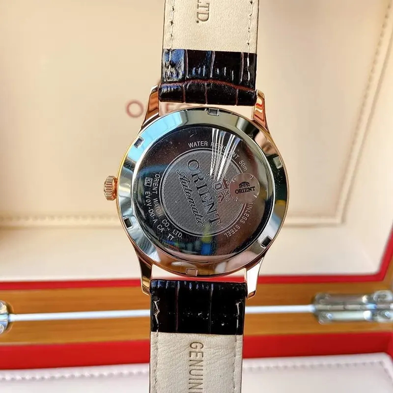 Orient Classic Day Date Brown Dial Automatic Men's Watch- FEV0V002TH